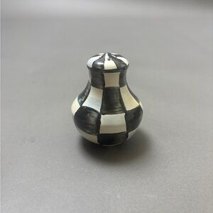 MacKenzie-Childs Black and Cream Checkered Salt Shaker